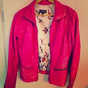 Fashion Pink Leather Jacket, Good quality.